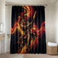 Trinbago Knight Riders Cricket Bathroom Set Trinidad and Tobago Fiery Knight Warrior Bat Flame