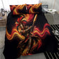 Trinbago Knight Riders Cricket Bedding Set Trinidad and Tobago Fiery Knight Warrior Bat Flame