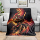 Trinbago Knight Riders Cricket Blanket Trinidad and Tobago Fiery Knight Warrior Bat Flame