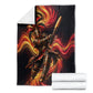 Trinbago Knight Riders Cricket Blanket Trinidad and Tobago Fiery Knight Warrior Bat Flame