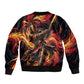Trinbago Knight Riders Cricket Bomber Jacket Trinidad and Tobago Fiery Knight Warrior Bat Flame