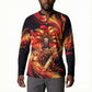 Trinbago Knight Riders Cricket Button Sweatshirt Trinidad and Tobago Fiery Knight Warrior Bat Flame