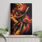 Trinbago Knight Riders Cricket Canvas Wall Art Trinidad and Tobago Fiery Knight Warrior Bat Flame