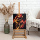 Trinbago Knight Riders Cricket Canvas Wall Art Trinidad and Tobago Fiery Knight Warrior Bat Flame