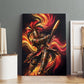 Trinbago Knight Riders Cricket Canvas Wall Art Trinidad and Tobago Fiery Knight Warrior Bat Flame