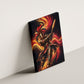 Trinbago Knight Riders Cricket Canvas Wall Art Trinidad and Tobago Fiery Knight Warrior Bat Flame