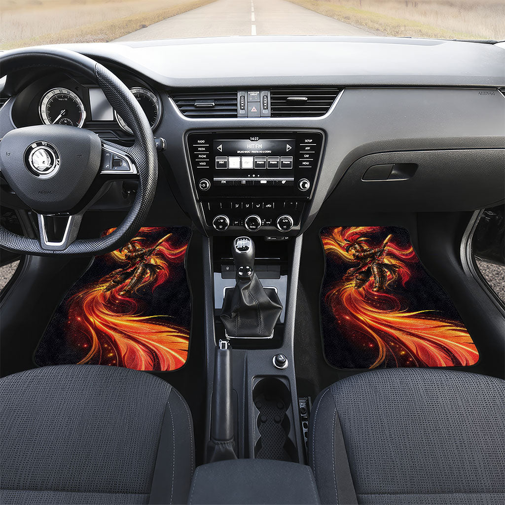 Trinbago Knight Riders Cricket Car Mats Trinidad and Tobago Fiery Knight Warrior Bat Flame