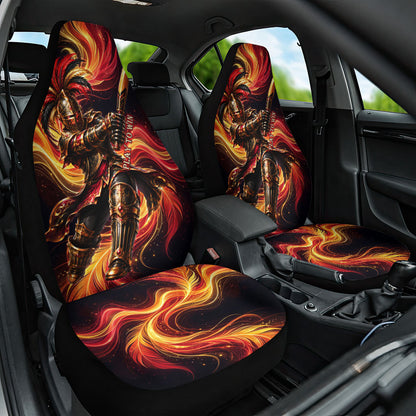 Trinbago Knight Riders Cricket Car Seat Cover Trinidad and Tobago Fiery Knight Warrior Bat Flame