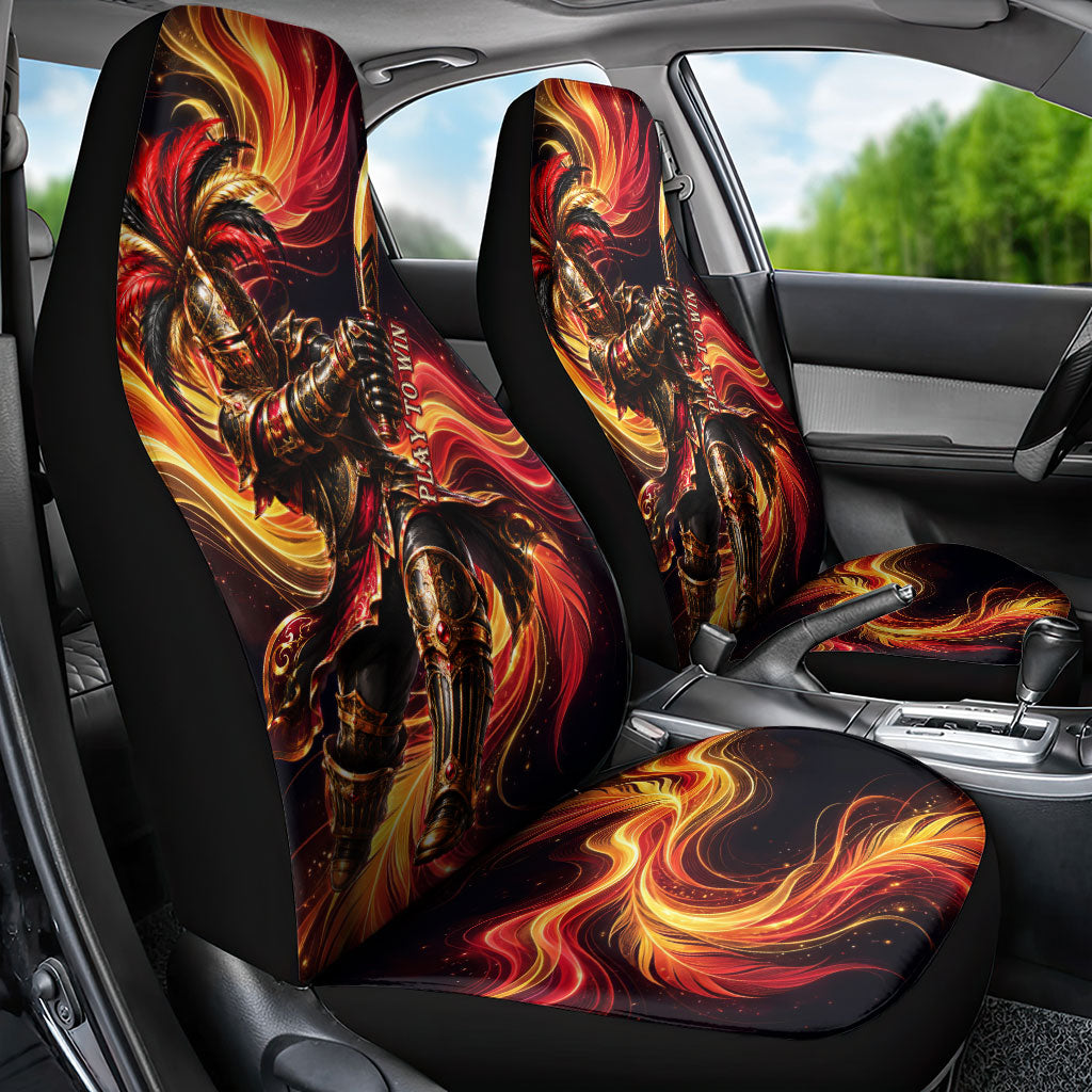 Trinbago Knight Riders Cricket Car Seat Cover Trinidad and Tobago Fiery Knight Warrior Bat Flame