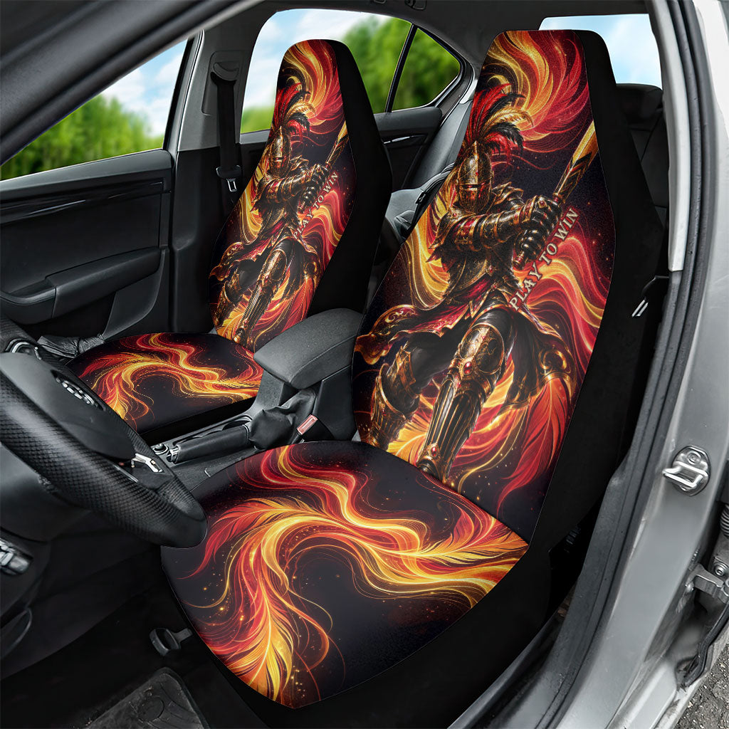 Trinbago Knight Riders Cricket Car Seat Cover Trinidad and Tobago Fiery Knight Warrior Bat Flame
