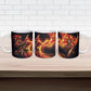 Trinbago Knight Riders Cricket Ceramic Mug Trinidad and Tobago Fiery Knight Warrior Bat Flame