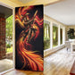 Trinbago Knight Riders Cricket Door Cover Trinidad and Tobago Fiery Knight Warrior Bat Flame