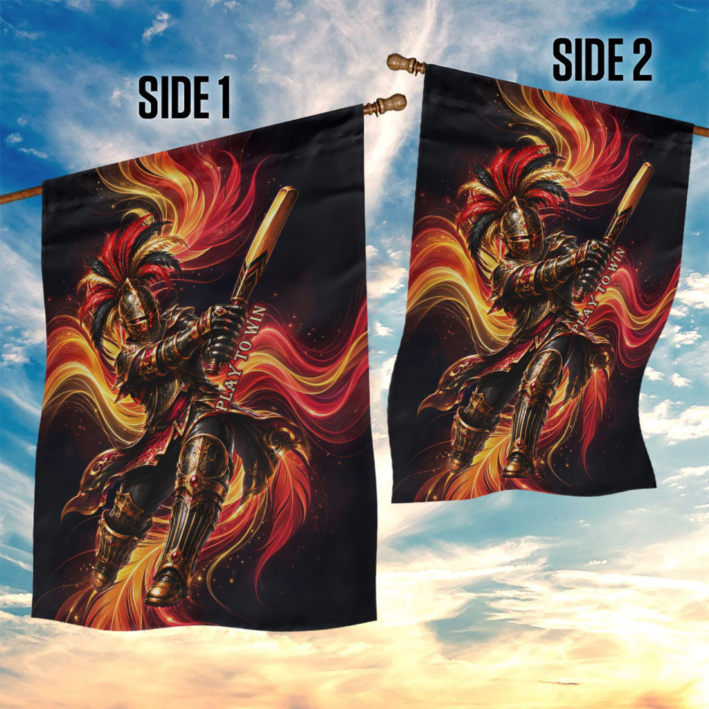 Trinbago Knight Riders Cricket Garden Flag Trinidad and Tobago Fiery Knight Warrior Bat Flame
