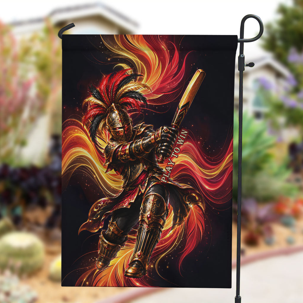 Trinbago Knight Riders Cricket Garden Flag Trinidad and Tobago Fiery Knight Warrior Bat Flame