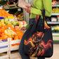 Trinbago Knight Riders Cricket Grocery Bag Trinidad and Tobago Fiery Knight Warrior Bat Flame