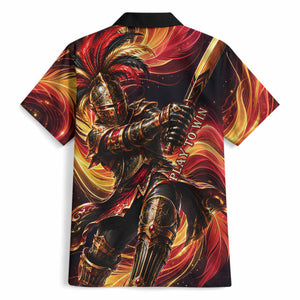 Trinbago Knight Riders Cricket Hawaiian Shirt Trinidad and Tobago Fiery Knight Warrior Bat Flame