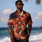 Trinbago Knight Riders Cricket Hawaiian Shirt Trinidad and Tobago Fiery Knight Warrior Bat Flame