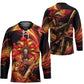 Trinbago Knight Riders Cricket Hockey Jersey Trinidad and Tobago Fiery Knight Warrior Bat Flame