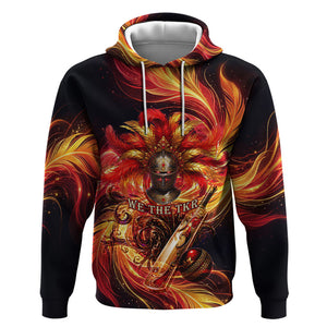 Trinbago Knight Riders Cricket Hoodie Trinidad and Tobago Fiery Knight Warrior Bat Flame