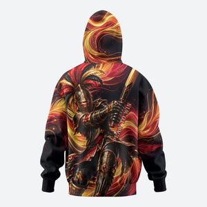 Trinbago Knight Riders Cricket Hoodie Trinidad and Tobago Fiery Knight Warrior Bat Flame