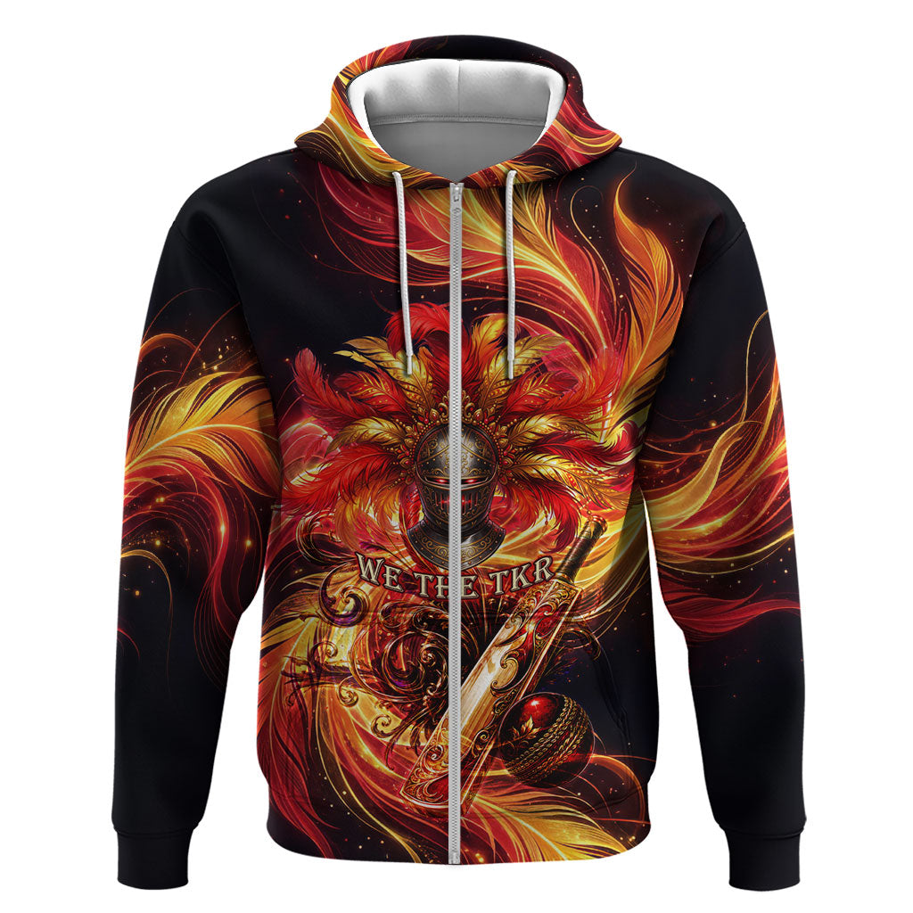Trinbago Knight Riders Cricket Hoodie Trinidad and Tobago Fiery Knight Warrior Bat Flame