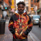 Trinbago Knight Riders Cricket Hoodie Trinidad and Tobago Fiery Knight Warrior Bat Flame