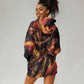 Trinbago Knight Riders Cricket Hoodie Dress Trinidad and Tobago Fiery Knight Warrior Bat Flame