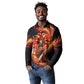 Trinbago Knight Riders Cricket Long Sleeve Polo Shirt Trinidad and Tobago Fiery Knight Warrior Bat Flame