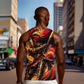 Trinbago Knight Riders Cricket Men Tank Top Trinidad and Tobago Fiery Knight Warrior Bat Flame