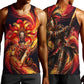 Trinbago Knight Riders Cricket Men Tank Top Trinidad and Tobago Fiery Knight Warrior Bat Flame