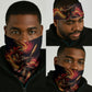 Trinbago Knight Riders Cricket Neck Gaiter Trinidad and Tobago Fiery Knight Warrior Bat Flame