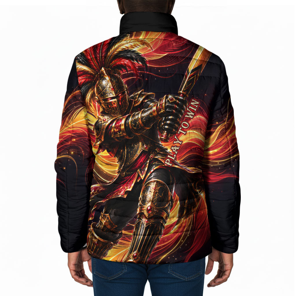 Trinbago Knight Riders Cricket Padded Jacket Trinidad and Tobago Fiery Knight Warrior Bat Flame