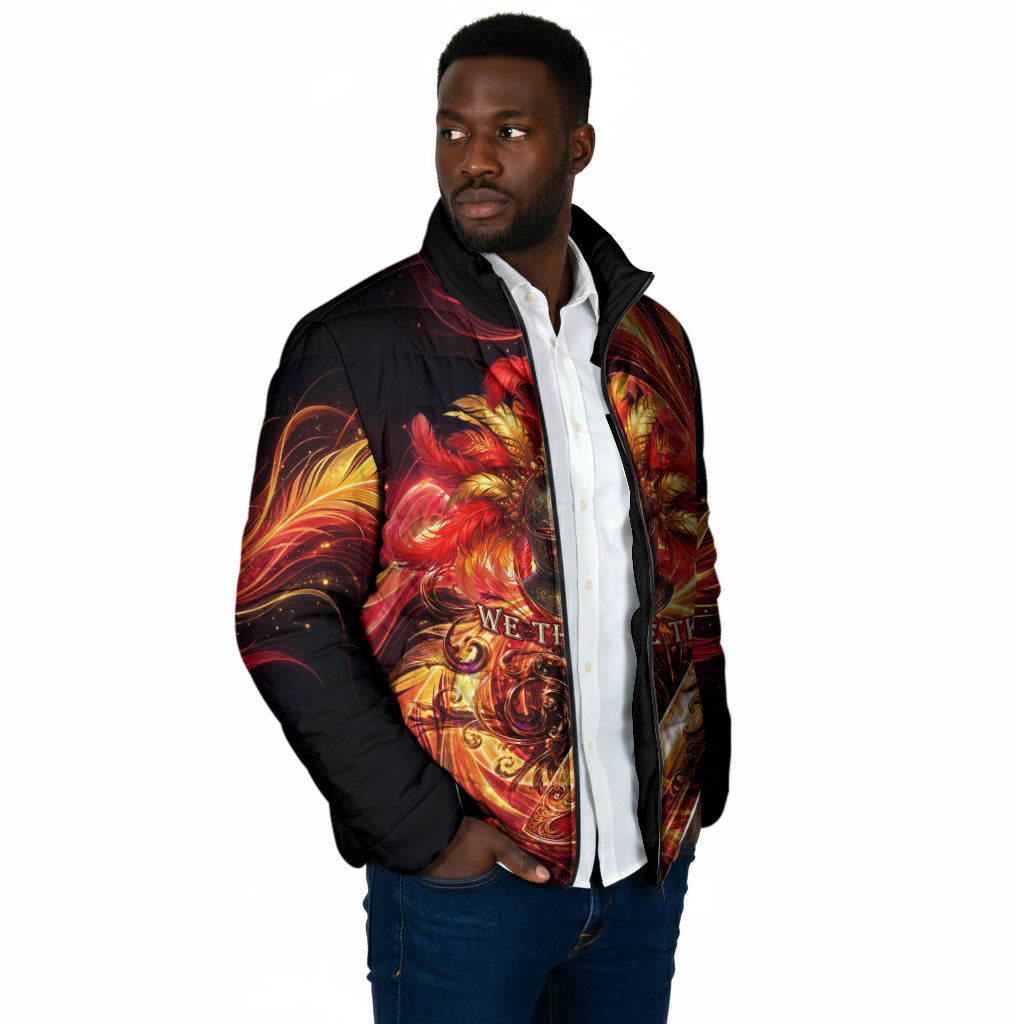 Trinbago Knight Riders Cricket Padded Jacket Trinidad and Tobago Fiery Knight Warrior Bat Flame