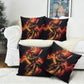 Trinbago Knight Riders Cricket Pillow Cover Trinidad and Tobago Fiery Knight Warrior Bat Flame