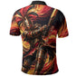 Trinbago Knight Riders Cricket Polo Shirt Trinidad and Tobago Fiery Knight Warrior Bat Flame