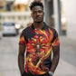 Trinbago Knight Riders Cricket Polo Shirt Trinidad and Tobago Fiery Knight Warrior Bat Flame