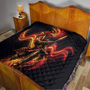 Trinbago Knight Riders Cricket Quilt Trinidad and Tobago Fiery Knight Warrior Bat Flame