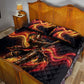 Trinbago Knight Riders Cricket Quilt Bed Set Trinidad and Tobago Fiery Knight Warrior Bat Flame