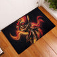Trinbago Knight Riders Cricket Rubber Doormat Trinidad and Tobago Fiery Knight Warrior Bat Flame