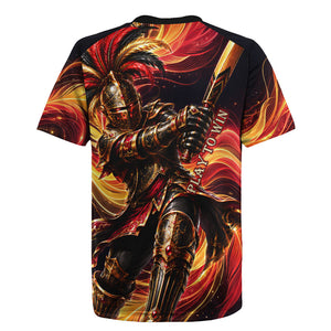Trinbago Knight Riders Cricket Rugby Jersey Trinidad and Tobago Fiery Knight Warrior Bat Flame