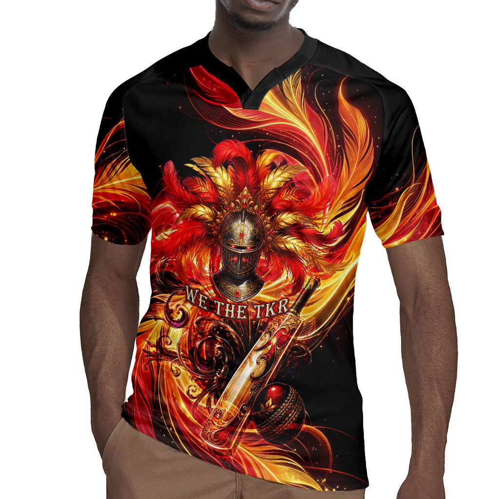 Trinbago Knight Riders Cricket Rugby Jersey Trinidad and Tobago Fiery Knight Warrior Bat Flame