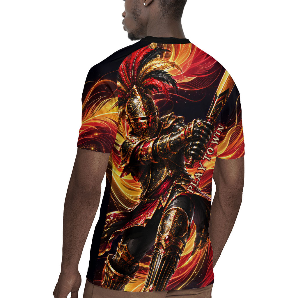 Trinbago Knight Riders Cricket Rugby Jersey Trinidad and Tobago Fiery Knight Warrior Bat Flame