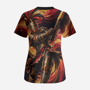 Trinbago Knight Riders Cricket Scrub Top Trinidad and Tobago Fiery Knight Warrior Bat Flame