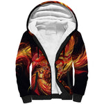 Trinbago Knight Riders Cricket Sherpa Hoodie Trinidad and Tobago Fiery Knight Warrior Bat Flame