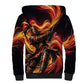 Trinbago Knight Riders Cricket Sherpa Hoodie Trinidad and Tobago Fiery Knight Warrior Bat Flame