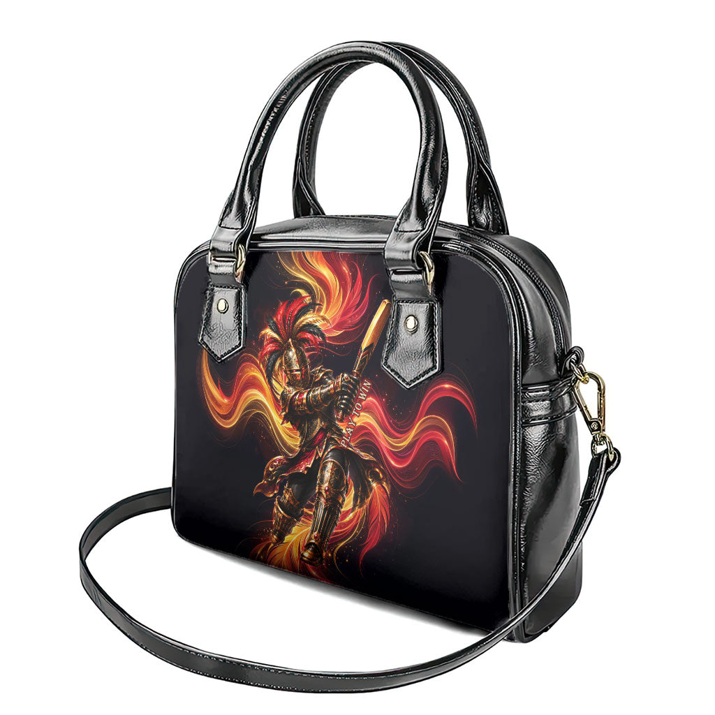 Trinbago Knight Riders Cricket Shoulder Handbag Trinidad and Tobago Fiery Knight Warrior Bat Flame