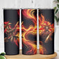 Trinbago Knight Riders Cricket Skinny Tumbler Trinidad and Tobago Fiery Knight Warrior Bat Flame