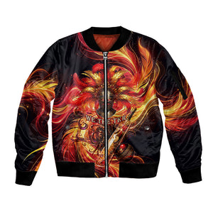 Trinbago Knight Riders Cricket Sleeve Zip Bomber Jacket Trinidad and Tobago Fiery Knight Warrior Bat Flame