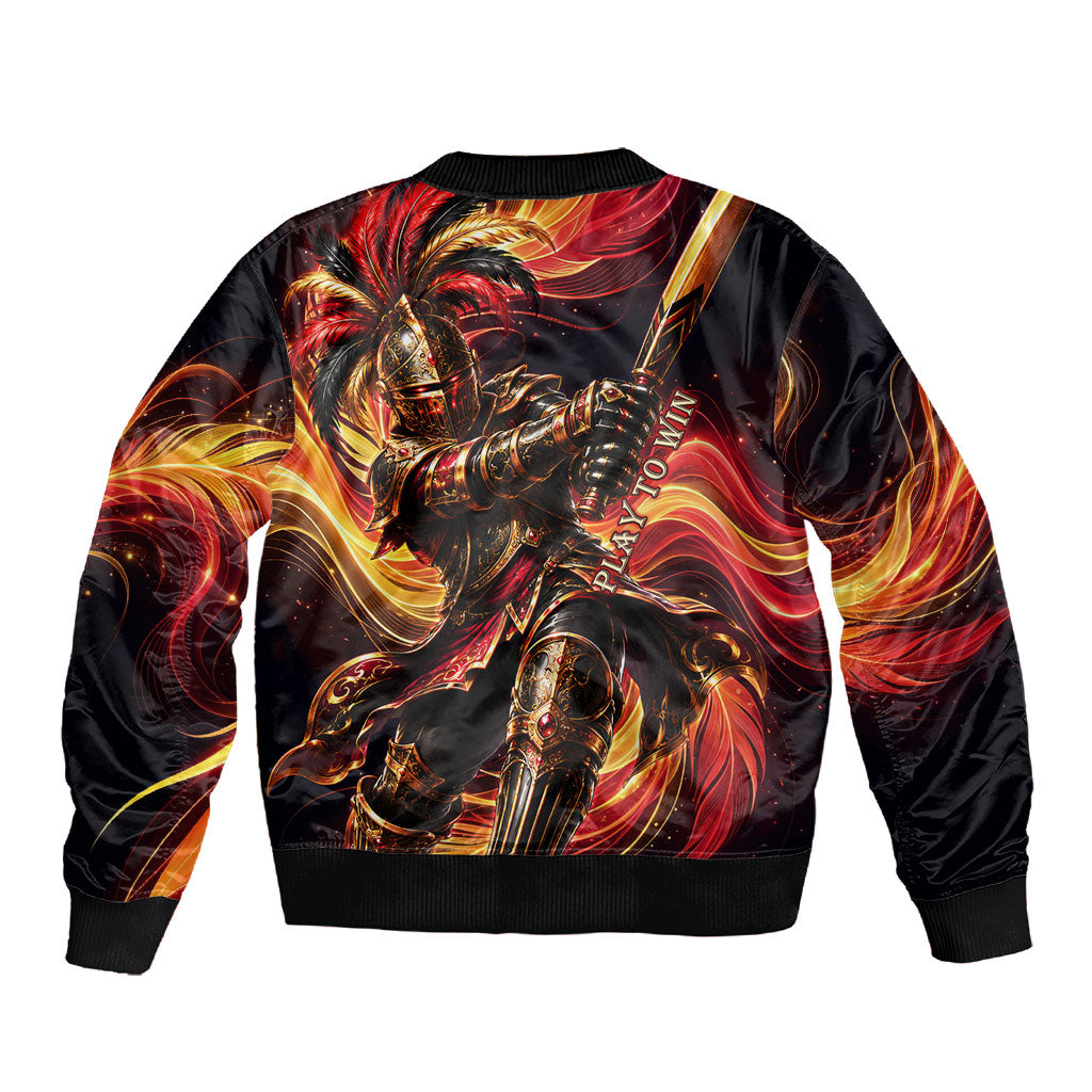 Trinbago Knight Riders Cricket Sleeve Zip Bomber Jacket Trinidad and Tobago Fiery Knight Warrior Bat Flame