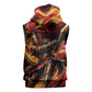 Trinbago Knight Riders Cricket Sleeveless Zip Hoodie Trinidad and Tobago Fiery Knight Warrior Bat Flame